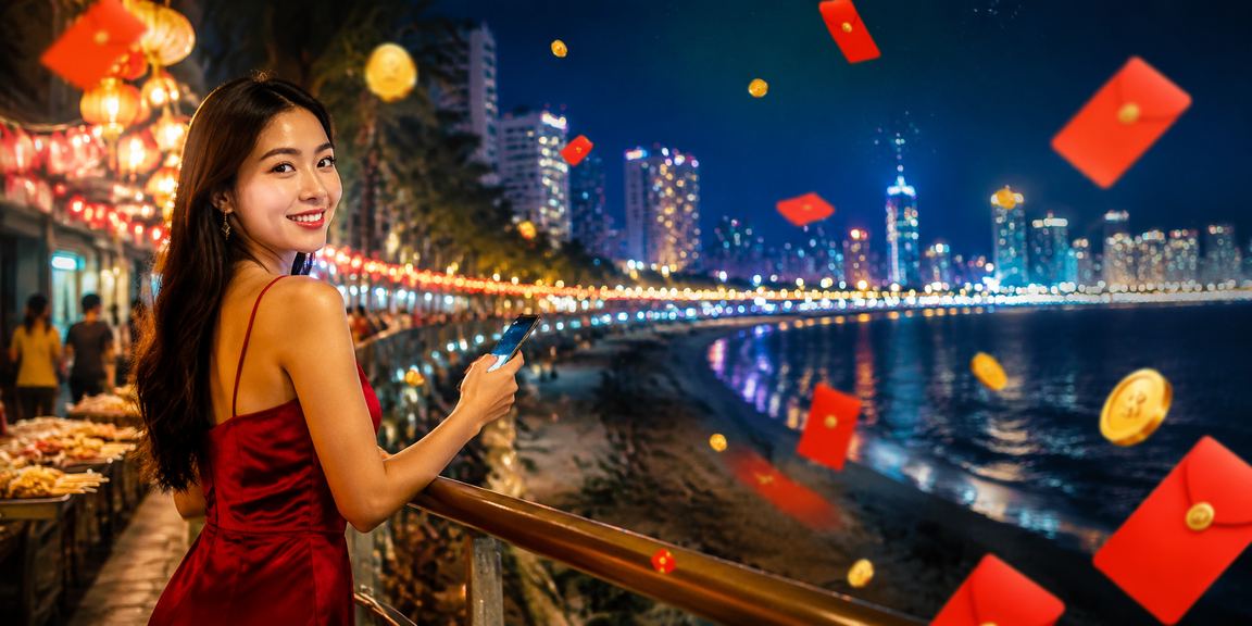 Phong bì đỏ may mắn tại chợ đêm Nha Trang – không khí lễ hội sunwin368
