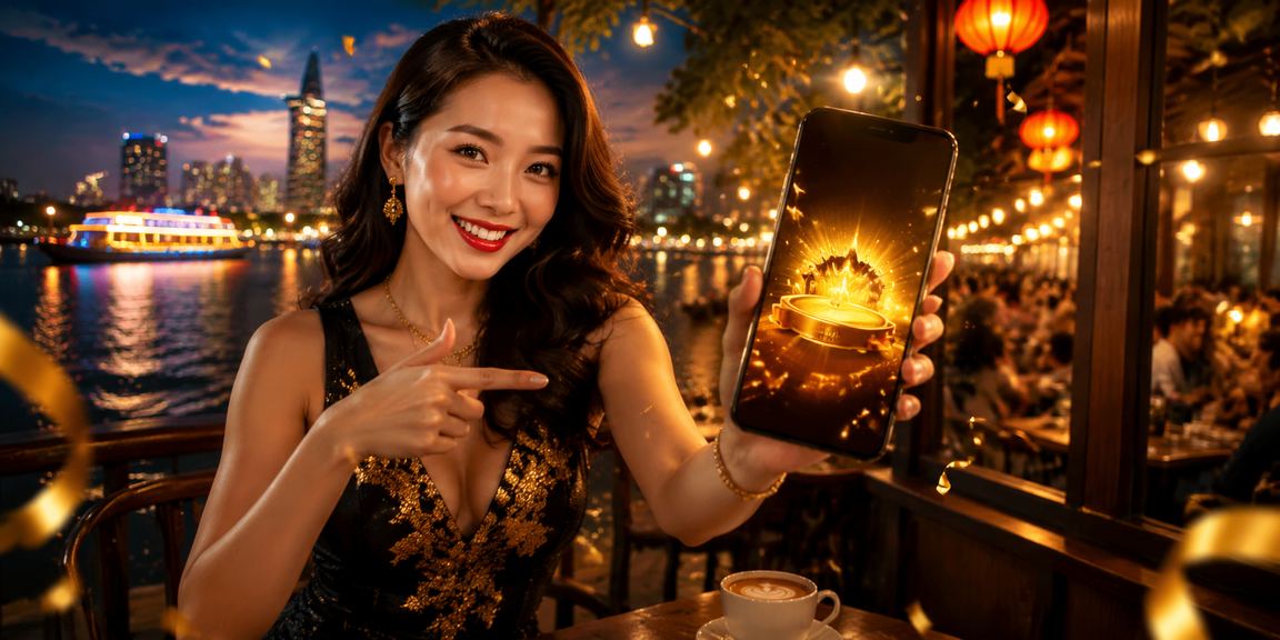 Người chơi VIP tại Sài Gòn thưởng thức trải nghiệm casino trực tuyến trong không gian cà phê hiện đại